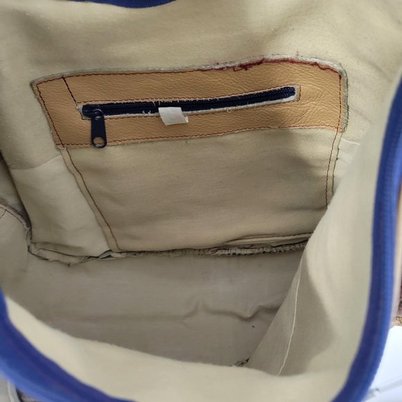 VTG Hobo Shoulder Bag Purse Multicolor Leather Color Block Hand Made In MEXICO - Picture 9 of 10